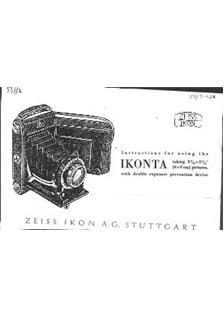 Zeiss Ikon Ikonta - Series manual. Camera Instructions.